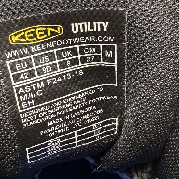KEEN Utility Davenport 6” Waterproof 400G Composite Toe Work Boots Mens 9 D Gray main image 12